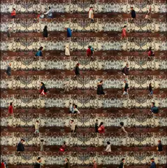 James Crable, Allen Street, Chinatown, New York, N.Y., 1996, Ektacolor collage, flush-mounted to foam core backed with cardboard, in very good condition