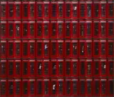 James Crable, Telephone Boxes, London, England, 1985, Cibachrome print, tipped to board, in very good condition