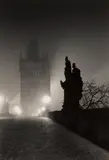 Michael Kenna, Charles Bridge (Study 4), Prague, Czechoslovakia, 1989, Toned-gelatin silver print, mounted to board
