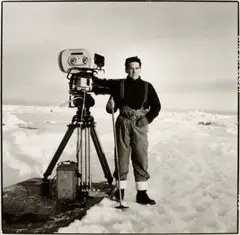unknown Artist, Kenneth Branagh, from the set of Shackleton, 2001, Oversized gelatin silver print, mounted to board with affixed overmat, in very good condition