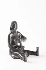 Jan Lauda, Woman with a Mortar, First half of 20th century, Bronze