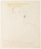 Josef Šíma, In a Bar, 20th century, Pen, watercolour, handmade paper