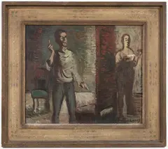 Ján Želibský, Actors, 1941, Oil on canvas
