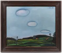 Karel Černý, South Bohemian Landscape, 1942, Oil on canvas