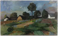 Josef Brož, Czech Landscape, 1947, Oil on canvas