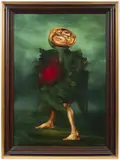Josef Vyleťal, Golden Helmet, 1985, Oil on wood