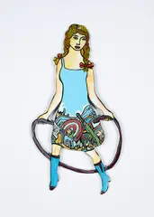Moritz Götze, Nationalgalerie, 2008, Farboffset auf Emaillefigur. Mit Ausstellungskatalog