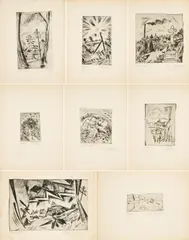 Otto Pankok, 10 Landschaften, 1924, Mappe mit 10 Radierungen auf Bütten. Mit einem Gedicht von Desi Stinnes und einem Text von Otto Markan