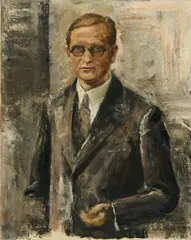 Anton Räderscheidt, Dr. Fritz Husten, 1931, Öl auf Leinwand