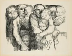 Käthe Kollwitz, Mütter, 1919, Lithografie auf dünnem Japan