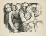 Käthe Kollwitz, Mütter, 1919, Lithografie auf dünnem Japan
