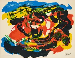 Ohne Titel by Karel Appel, 1960er-Jahre, Farblithografie auf BFK RIVES (Wasserzeichen), sold Jan 2024