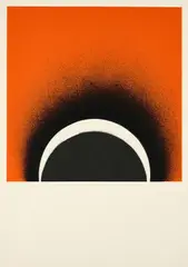 Otto Piene, Lichtbogen, 1970, Farbserigrafie auf leichtem Karton