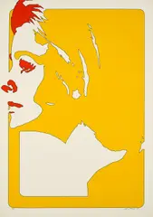 Werner Berges, Ziemlich gelb, 1970, Farbserigrafie auf Chromolux
