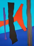 Fritz Winter, Olympia, 1969, Farbserigrafie auf Offsetkarton