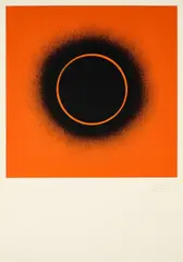 Otto Piene, Telerot und Teleschwarz, 1970, Farbserigrafie auf leichtem Karton