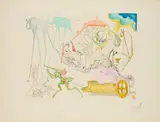 Dionysos by Salvador Dalí, 1967, Farbradierung auf Arches (Wasserzeichen), sold Jan 2024