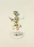 Révérence du groseillier (Aus: Flordali (Les Fruits)) by Salvador Dalí, 1969/70, Kaltnadelradierung und Farbfotolithografie auf BFK RIVES (Wasserzeichen), sold Jan 2024