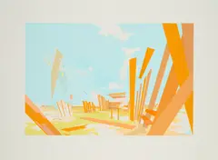 David Schnell, Spielplatz, 2003, Farbserigrafie auf Arches 88 (Wasserzeichen)