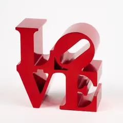 Love by Robert Indiana, 2009, Aluminium, sold Nov 2023