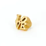 Robert Indiana, The Love Ring, 1969, Bronze, vergoldet. In Schatulle, in Box