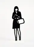 Julian Opie, Handbag, 2018, Acrylglasfigur aufgesteckt auf Acrylglassockel. In der originalen Box mit dem originalen Etikett