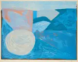 Serge Poliakoff, Komposition in Blau, 1959, Farblithografie auf BFK RIVES (Wasserzeichen)