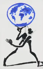 Helge Leiberg, Atlas, 1993, Acryl auf Leinwand