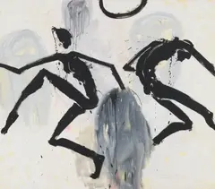 Helge Leiberg, "Blue Monday", 2004, Acryl auf Leinwand