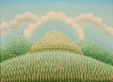 Ivan Rabuzin, Blühende Wiese, 1977, Öl auf Leinwand