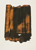 Pierre Soulages, Eau-forte XVI, 1961, Farbaquatinta auf Arches (Wasserzeichen)