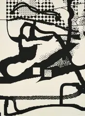 Albert Oehlen, Ohne Titel, 1992, Serigrafie auf gestrichenem Papier