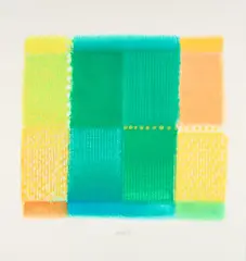 Le Jardin by Heinz Mack, 1998, Farbserigrafie auf Bütten, sold Apr 2024