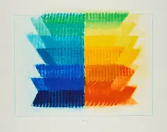 Heinz Mack, Rhythmus der Farben, 1995, Farbserigrafie auf Bütten