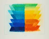 Heinz Mack, Rhythmus der Farben, 1995, Farbserigrafie auf Bütten