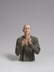 Gil Shachar, Flötenspieler, 2005, Wachs, Pigment, Epoxydharz und Farbe