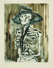 Ulrike Theusner, "The visitor", 2019, Monotypie auf Bütten