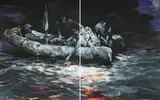 Yongchul Kim, Ohne Titel, 2018, Jeweils: Öl auf Leinwand