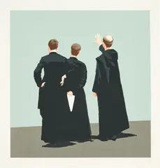 Tim Eitel, Mönche, 2010, Farbserigrafie auf leichtem Karton