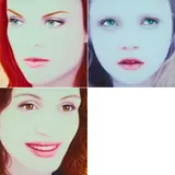 Josie McCoy, "Bree Van de Kamp II", "Julia Roberts" und "Christina Ricci II", Jeweils: Acryl auf Leinwand