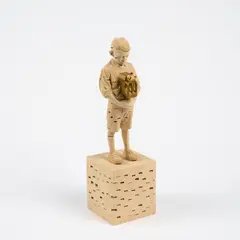 Gerhard Demetz, "I feel that something happens", Lindenholz, teilweise farbig gefasst
