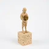 Gerhard Demetz, "I feel that something happens", Lindenholz, teilweise farbig gefasst