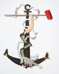 Thorsten Passfeld, Ohne Titel, Assemblage (Holz, Sperrholz, Acryl)