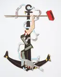 Thorsten Passfeld, Ohne Titel, Assemblage (Holz, Sperrholz, Acryl)