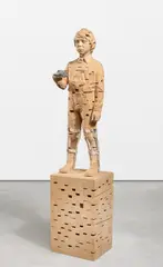 Gerhard Demetz, "I Fill My Mouth With Snow", 2010, Lindenholz und Metall