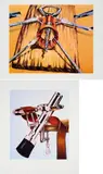 Martin Scheufens, Konvolut von 2 Druckgrafiken, 2004, Jeweils: Farboffset auf Offsetpapier