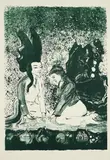 Rosa Loy, Fünf Perlen, 2011, Farblithografie auf Hahnemühle (Wasserzeichen)