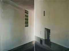 Daniel Behrendt, Ohne Titel (Diptychon III) 2-teiliges Werk, 2012, Öl auf Leinwand
