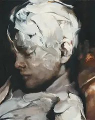Yongchul Kim, Ein Junge, 2018, Öl auf Leinwand
