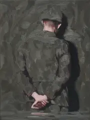 Yongchul Kim, Soldat, 2018, Öl auf Leinwand
